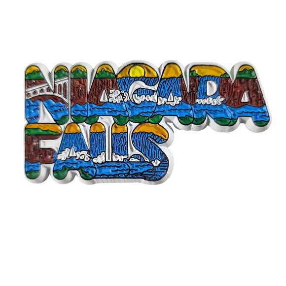 Niagara Falls Souvenir Magnet 3D Design Colorful Landmark Collectible - Picture 1 of 4